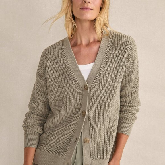 Haven Well Within Sweaters - Haven Well Within Cardigan XL Seafoam Green Organic Cotton Cottage Coastal Beach